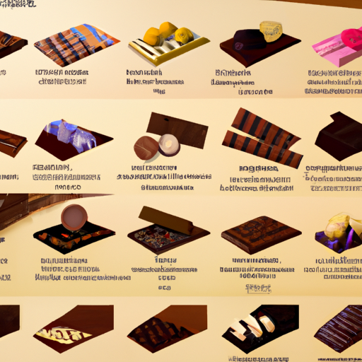 טבלה של סוגי השוקולדים היוקרתיים השונים הקיימים ותיאוריהם.
